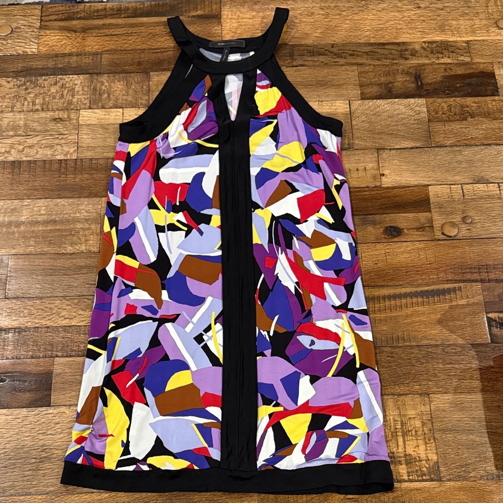 BCBGMaxAzria Black and Purple Dress